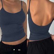 Resim Kadınlar İçin Şık Sırtı Açık Tank Top - Esnek Dar Kesim Gömlek, Makinede Yıkanabilir Parti ve Günlük Üstler - Resmi ve Gündelik Kıyafetler - Kadın Giyim Hediye Fikri, Bayan Tank Tops, Çok Yönlü Gardırop Parçası, Kolsuz Tasarım, Nefes Alabilen Kumaş, Moda Tutkunları, Yazlık Stil, Rahat Fit, Şık Bluz 