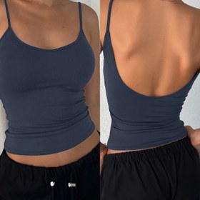 Resim Kadınlar İçin Şık Sırtı Açık Tank Top - Esnek Dar Kesim Gömlek, Makinede Yıkanabilir Parti ve Günlük Üstler - Resmi ve Gündelik Kıyafetler - Kadın Giyim Hediye Fikri, Bayan Tank Tops, Çok Yönlü Gardırop Parçası, Kolsuz Tasarım, Nefes Alabilen Kumaş, Moda Tutkunları, Yazlık Stil, Rahat Fit, Şık Bluz 