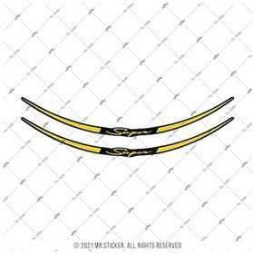 Resim Rfhlm236 Reflektif Vespa Uyumlu Super Jant Etiketi Ikili Set Sarı 