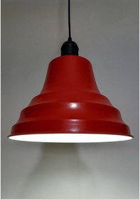 Resim Riolight Retro Kırmızı Içi Beyaz Tekli Metal Sarkıt Çap: 27Cm 