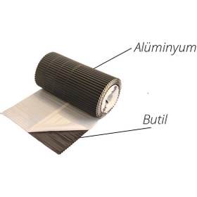 Resim Kaproflex Butil Baca & Duvar Dibi Su Yalıtım Bandı Antrasit Gri 300 Mm X 5 M 