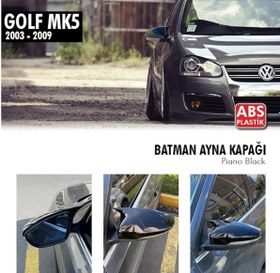 Resim Volkswagen Golf 5 (Mk5) (2003-2009) Batman Yarasa Ayna Kapağı (Parlak Siyah) 