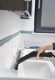 Resim Karcher Sc 2 Deluxe Prime Buharlı Temizlik Makinesi Pencere ve Halı Silme Aparatı 