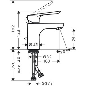 Resim Hansgrohe Logis E Tek Kollu Lavabo Bataryası 70 Kumandalı 7117700 