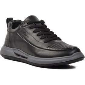 Resim Marcomen 152-19537 Siyah Hakiki Deri Erkek Sneaker 