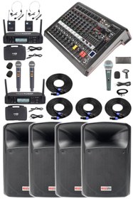 Resim Midex Extreme Paket-2 Mixer Hoparlör Mikrofon Full Ses Sistemi Seti 