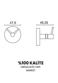 Resim Çelik Banyo Paslanmaz Pirinç Dilek Bornozluk Çiftli Gri 