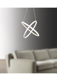Resim Tt315-By Tt Aydınlatma 2Halka Modeli Mat Beyaz Led Avize 