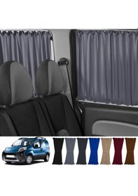 Resim Pandami Peugeot Bipper 2008-2014 Uyumlu Gri Raylı Oto Perde Takımı 