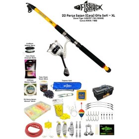 Resim Fishack 22 Parça Sazan Carp Olta Seti Xl - 3.60mt / 50-100gr 