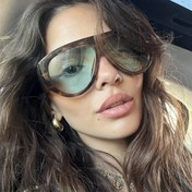 Resim Şık Kadınlar İçin Büyük Boyutlu Çiçek Desenli Moda Gözlükleri - Retro Tarz, Metal Menteşe, Moda ve Rahat Kullanım 