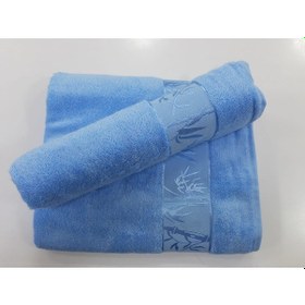 Resim Romans Bambu 2Li Banyo Havlu Takımı Bebek Mavisi 