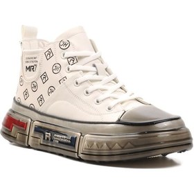 Resim Marcomen 152-18220 Beyaz Hakiki Deri Erkek Hi Sneaker 001 