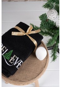 Resim %100 Pamuk İkili 40x70 Cm Yılbaşı Nakışlı Havlu/havlu Seti Renkli 