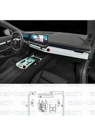 Resim Bmw 5 Seri Uyumlu Piano Black Tpu Koruyucu 9 Lu Set 