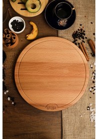 Resim Kayın Kesme Tahtası - Sunum Tahtası 28r Ahşap 