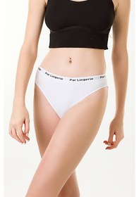 Resim Parlingerie Kadın 3lü Slip Külot Siyah-beyaz-gri Siyah - Beyaz - Gri 