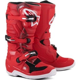 Resim Alpinestars Tech 7s Kros Çocuk Motosiklet Botu Kırmızı 