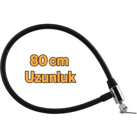 Resim Bisiklet Kilidi 80 cm Halat Zincir Kilit Motosiklet Çelik Kilit Çap 14 Ø Hırsız Önleme Güvenlik 
