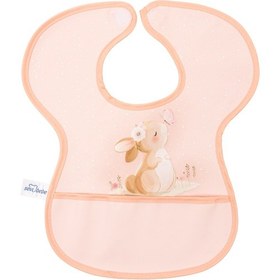 Resim Sevi Bebe Cırtlı Muşamba Önlük Mutlu Tavşan Art 22-183 Somon 