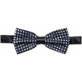 Resim Siyah Mavi Renk Dokuma Desenli Papyon - /DP-707 Mavi - Siyah 