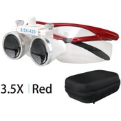 Resim 3.5x/2.5x Büyütme Dürbün Diş Büyüteç Cerrahi Büyüteç Tıbbi Operasyon Loupes Pil Olmadan Yellow 