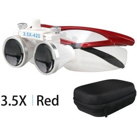 Resim 3.5x/2.5x Büyütme Dürbün Diş Büyüteç Cerrahi Büyüteç Tıbbi Operasyon Loupes Pil Olmadan Yellow 