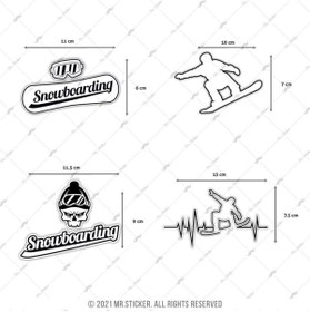Resim Bay Etiket Hbgbdl9 Reflektif Snowboard Sticker Seti 4 Parca 