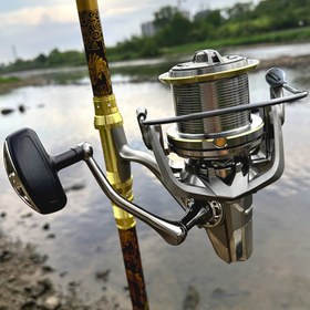 Resim 1 adet Yüksek Hızlı Dönen Balıkçılık Makinesi 20kg/44lbs Maksimum Çekiş, 4.8:1 Dişli Oranı, Alüminyum Alaşımlı Makara & CNC Metal Kaya Kol, Sol/Sağ Değiştirilebilir Sap, Tuzlu/Tatlı Su Hazır, Uzun Atış Tonbalığı, Marlin, Striper Bass için (8000-14000 Serisi), Ağır Hizmet Tipi Makine, Hassas Mühendislik, Sağlam Yapı, Büyük Oyun Balıkçılığı Ekipmanı 