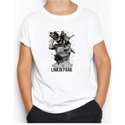 Resim Linkin Park Grup Poster Beyaz Çocuk Tişört Beyaz 