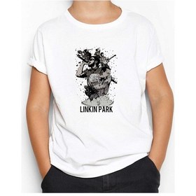 Resim Linkin Park Grup Poster Beyaz Çocuk Tişört Beyaz 