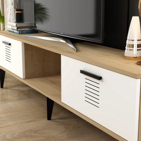 Resim 3 Kapaklı Asimo Tv Sehpası Beyaz - Meşe 