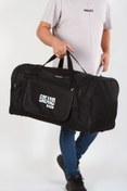 Resim LandBags Unisex Siyah Valiz Çanta 4 Bölmeli Çanta Spor Çantası Seyahat Çantası El Ve Omuz Çantası 