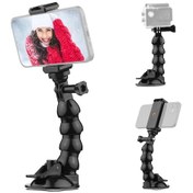 Resim Jeemson 16cm 360 Döner Plastik Süspansiyon Sünger Tutucu, Telefon Kolu İle Ev Araç Cam Yüzeyler İçin Vlog Canlı Yayın Gps 