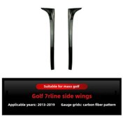 Resim Lumaworld Karbon Fiber Desenli Golf 7 Rüzgar Kanadı 2013-2019 Aerodinamik Spoiler Yükseltme 