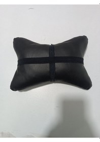 Resim Deri Kelebek Boyun Yastık 2 Li Siyah 