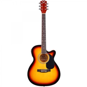 Resim Angel AFG100CE-SB Elektro Akustik Gitar - Sunburst (Başlangıç/Orta - Cutaway) | Kesik Kasa Tasarımı, Dahili Ekolayzer ve Preamp Sistemi, Ihlamur Ağacı Gövde | Ölçüler: 41 İnç Standart Kasa 