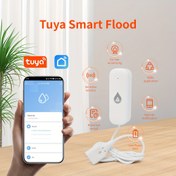 Resim Tuya Akıllı Sel Algılama Cihazı - Alexa Ses Kontrollü WiFi Su Kaçağı Sensörü, Pille Çalışan Ev Güvenlik Sistemi, Gerçek Zamanlı Uyarılar, Düşük Güç Tüketimi, Kolay Kurulum, Kablo Gerektirmez, İç Mekan Kullanımı için Kompakt Tasarım 