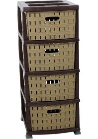 Resim Galleon Design Bambu Komidin 4 Çekmeceli Sebzelik Çölbeji 