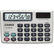 Resim Casio SL-787TV-GD 8 Hane Gümüş Renk Cep Tipi Hesap Makinesi 