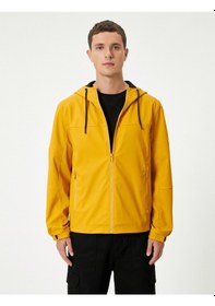 Resim Koton Mevsimlik Ceket Slim Fit Fermuarlı Sarı 5wam20065hw Sarı 