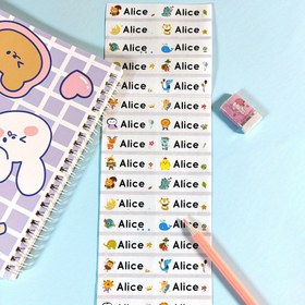 Resim 1 adet 60/120/240/360/480 adet Şeffaf Su Geçirmez İsim Etiketleri Seti - Okul Malzemeleri, Ofisler ve Scrapbooking için Not Kartı Setleri - Kolay Sınıflandırma ve Düzenleme Çözümü 