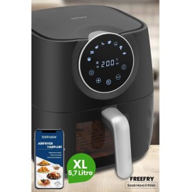 Resim 1700W Xl Dokunmatik Airfryer, 8 Ön Ayar, Cam Kapak, Aydınlatmalı, Sıcak Hava Fritözü 