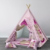 Resim Pembe Bebek, Çocuk Odası Minderli\u002FMindersiz Oyun Evi, Çadırı Model 0141 