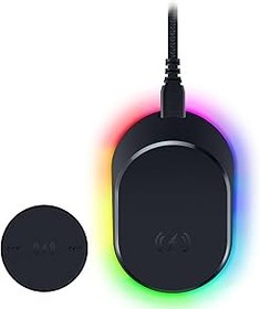 Resim Razer Mouse Dock Pro ve Şarj Yuvası - Razer Oyun Fareleri için (Manyetik Kablosuz Şarj Yuvası, Hiperspeed 4K, 8 RGB Renkli Aydınlatma ve Uyumlu Fareler için Modül) Siyah 