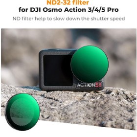 Resim K&f Concept Variable Nd2-32 Filter Djı Osmo Action 3/4/5 Pro Uyumlu 