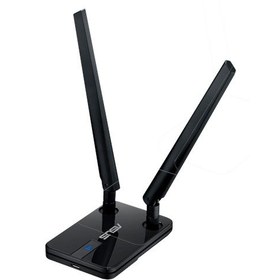 Resim ASUS USB-N14 Yüksek Çekim Çift Antenli Kablosuz USB Adaptör 
