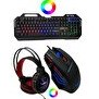Resim Snrelk Sencrom RGB Gaming Klavye - Mouse - Kulaklık Full Oyuncu Klavye Set 