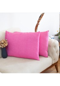 Resim Yastık Kılıfı Pembe Renk 