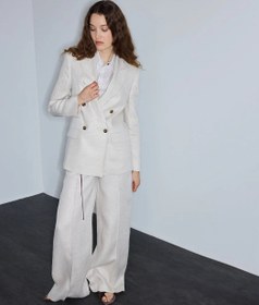 Resim Ekru Vatkalı Keten Blazer Is1260106029030 | Ipekyol - STD / 38 